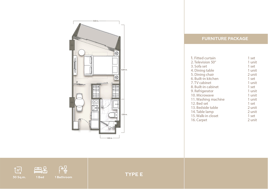 Appartment 1BR 30sqm