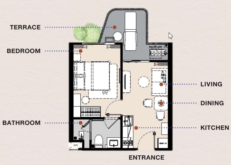 Appartment 1BR 34sqm