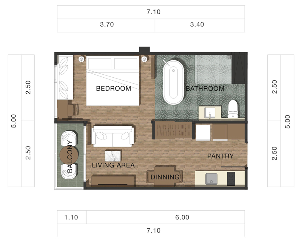 Appartment 1BR 35sqm