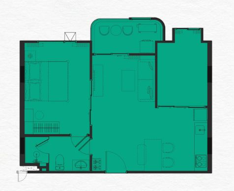 Appartment 1BR 57sqm