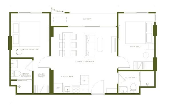 Appartment 2BR 60sqm