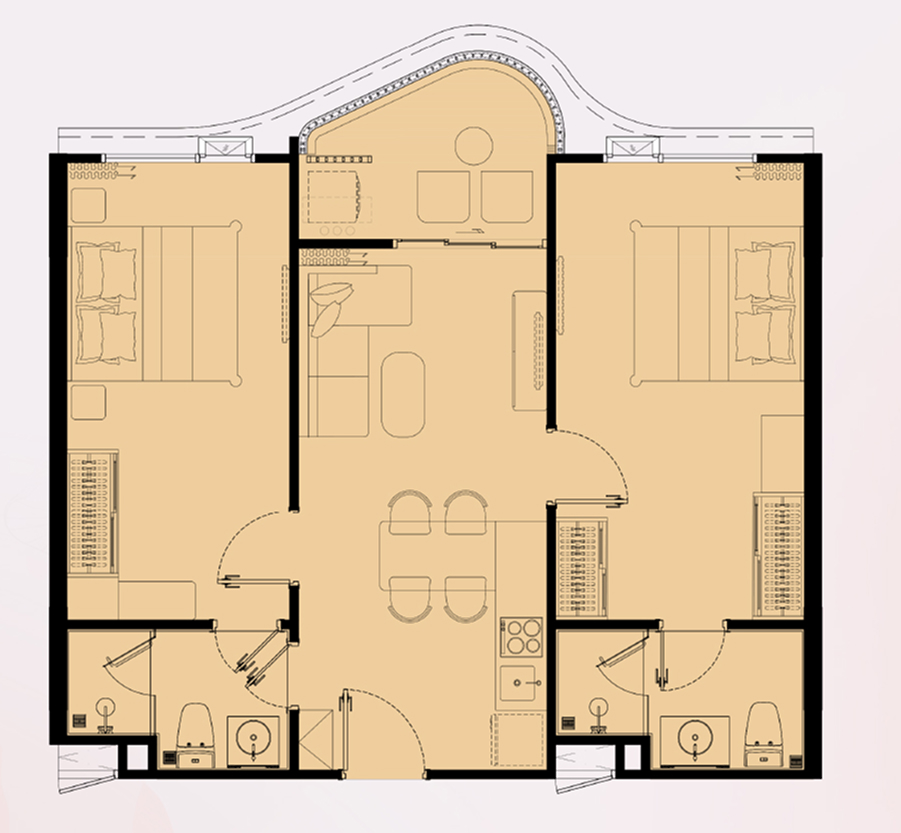 Appartment 2BR 64sqm