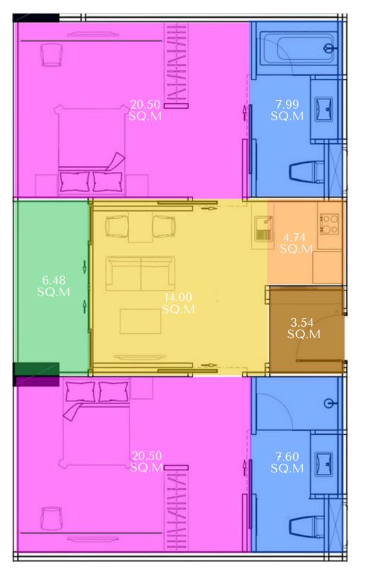 Appartment 2BR 95sqm