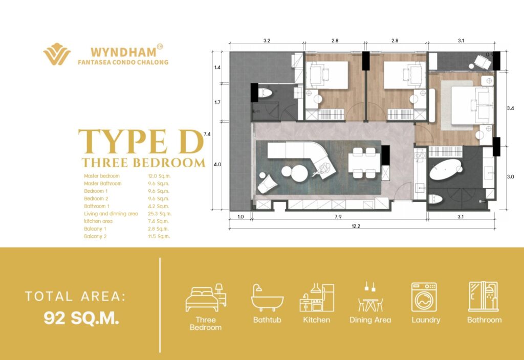 Appartment 3BR 92sqm