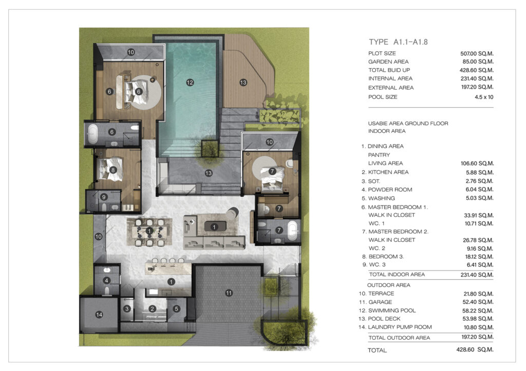 Villa 3BR 428sqm